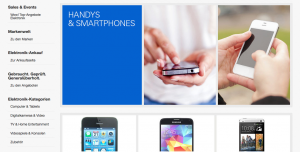 Screenshot eBay Webseite