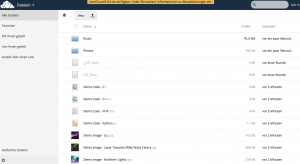 owncloud oberfläche