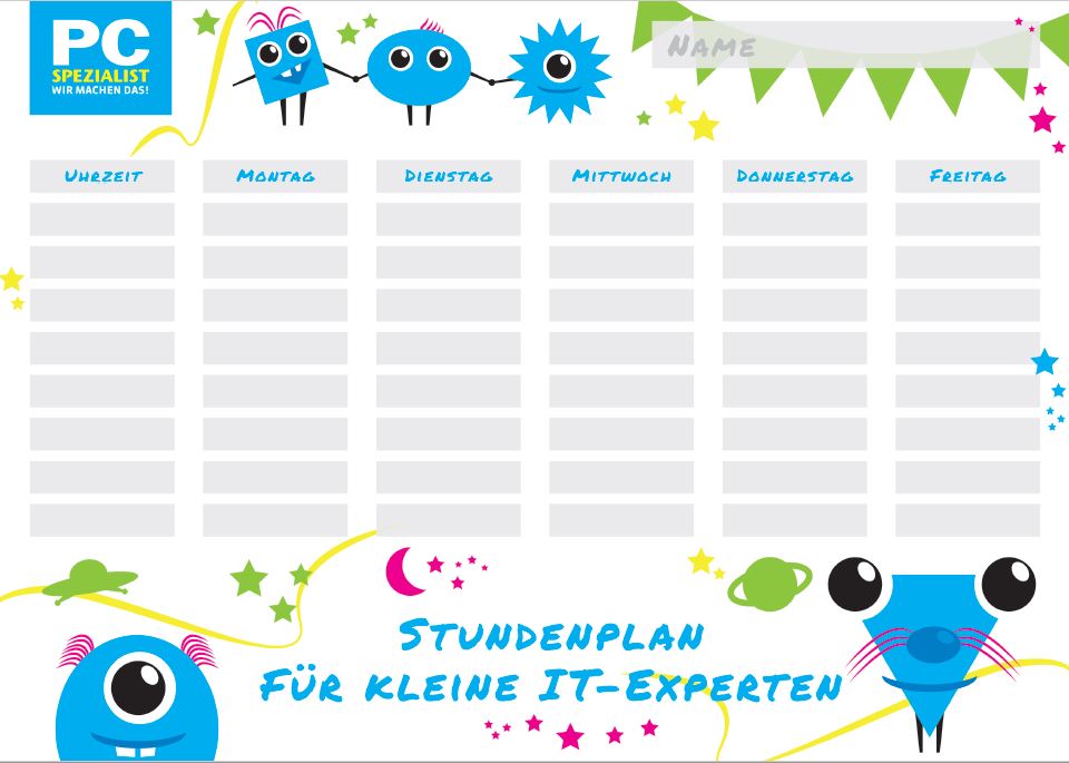 Stundenplan Zum Ausdrucken Kostenlos Herunterladen