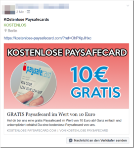 kostenlose paysafecards facebook