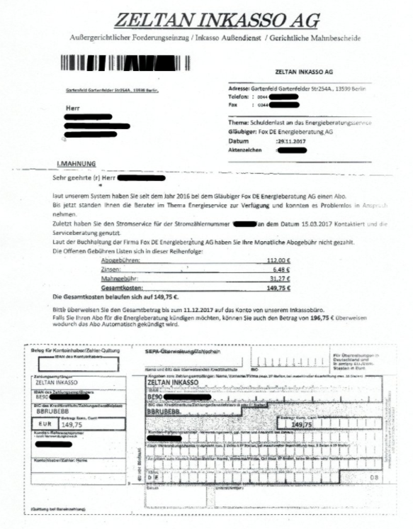 Zeltan Inkasso AG Wie Sie auf den Inkasso Brief richtig reagieren