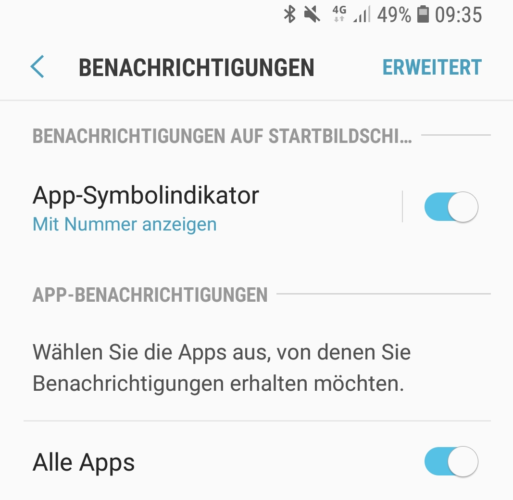 Android 8 Update - Push-Benachrichtigung - Push Nachricht, Galaxy Note 8 Update. Foto: Screenshot