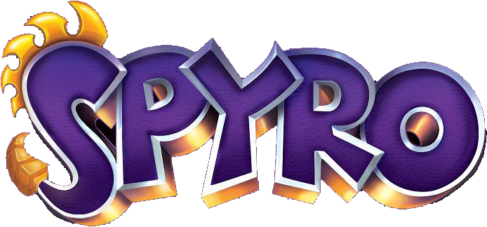 Das BIld zeigt das Logo des Spyro Remake. Die lila Buchstaben haben einen silbernen Rahmen und gelbe Ränder. Foto: Wikipedia