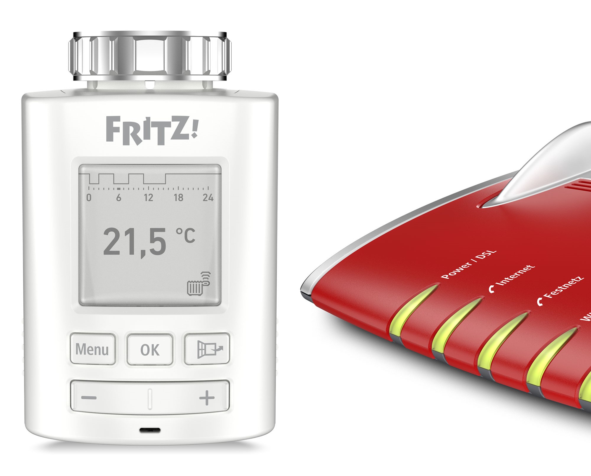 FRITZ!DECT 301 regelt Temperatureinstellungen per Tablet und Co