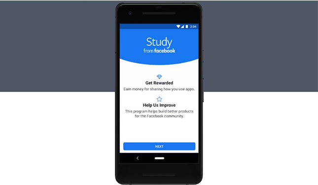 Die App Study ist das neueste Spionagewerk von Facebook. Foto. Screenshot / © Facebook