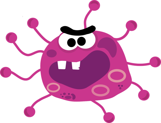Grafik eines Virus: Ist es das Coronavirus? Bild: Pixabay