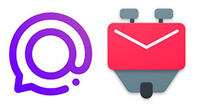 E-Mail-Apps: Screenshots der Logos der Apps Spike und K-9 Mail. Bild: Screenshots aus Google Play Store/Montage: PC-SPEZIALIST