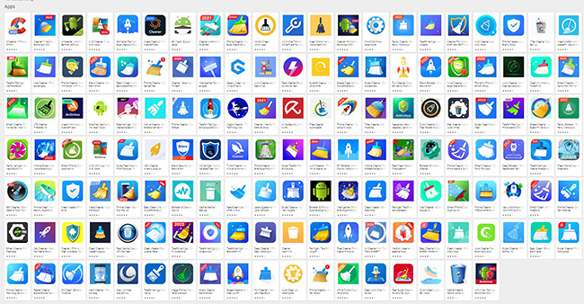 Android-Speicher voll: Screenshot, der Cleaner-Apps zeigt. Bild: Screenshot Google Play Store