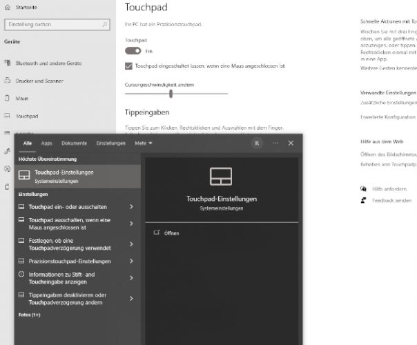 Touchpad aktivieren und deaktivieren in Windows 11