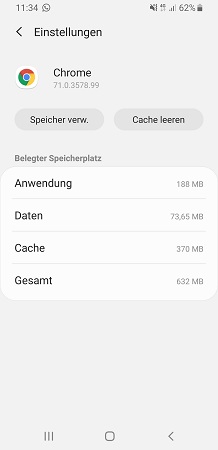 App-Cache im Android-Handy