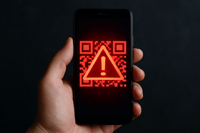 Quishing | QR-Code-Phishing. Bild: ChatGPT (Bild generiert mit KI)
