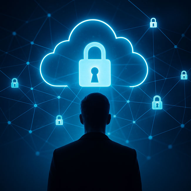 Digitale Identitäten in der Cloud schützen. Bild: ChatGPT (Bild erstellt mit KI)