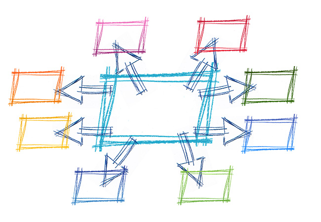 Grafische Darstellung einer Netzwerkplanung. Netzwerkprobleme lassen sich so verhindern. Bild: Pixabay