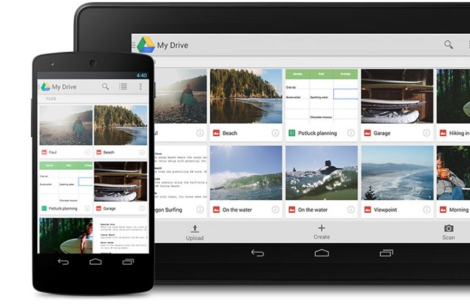 Google Drive auf Smartphone und Tablet. (Bild: Screenshot/Google)