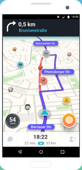 Die Google Maps Alternative Waze bedient sich Echtzeit-Verkehrsinformationen